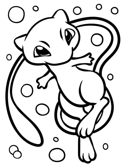 pokemon ausmalbilder mew|Pokemon Mew coloring page 